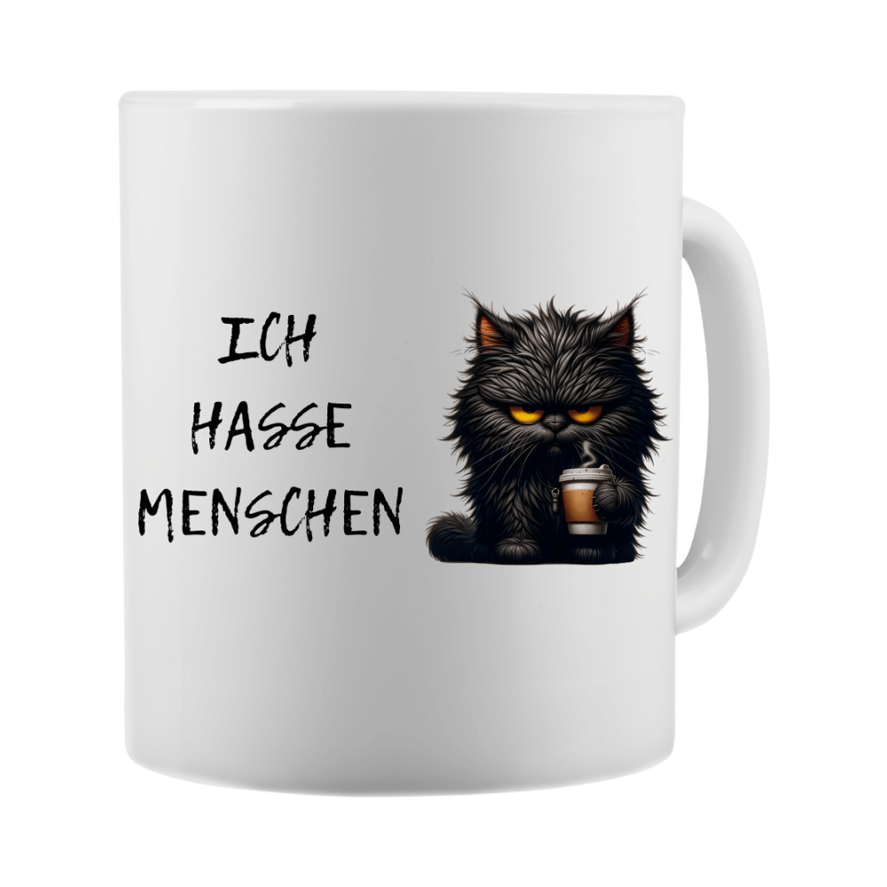 Ich hasse Menschen...Tasse lustiger Spruch