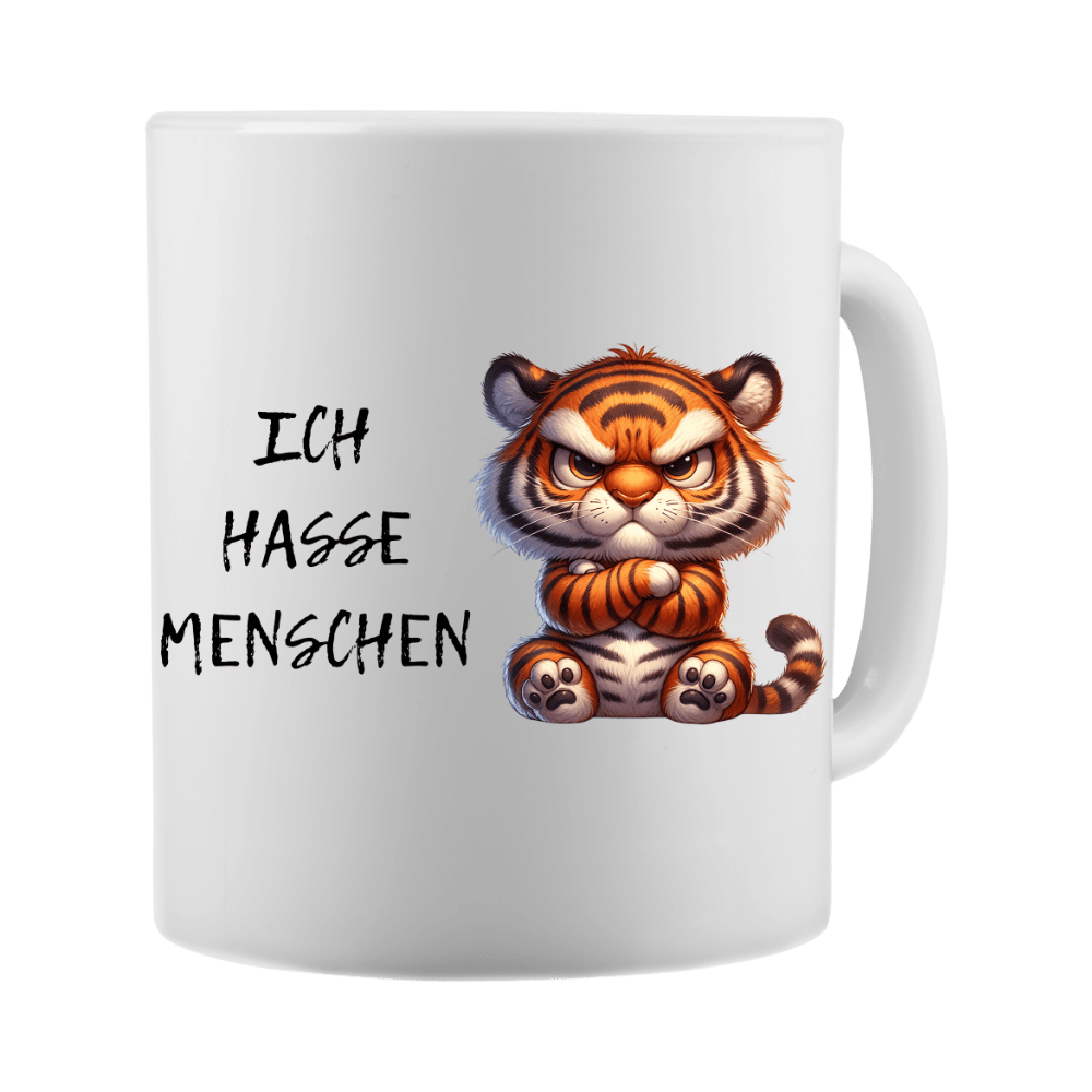 Ich hasse Menschen...Tasse lustiger Spruch