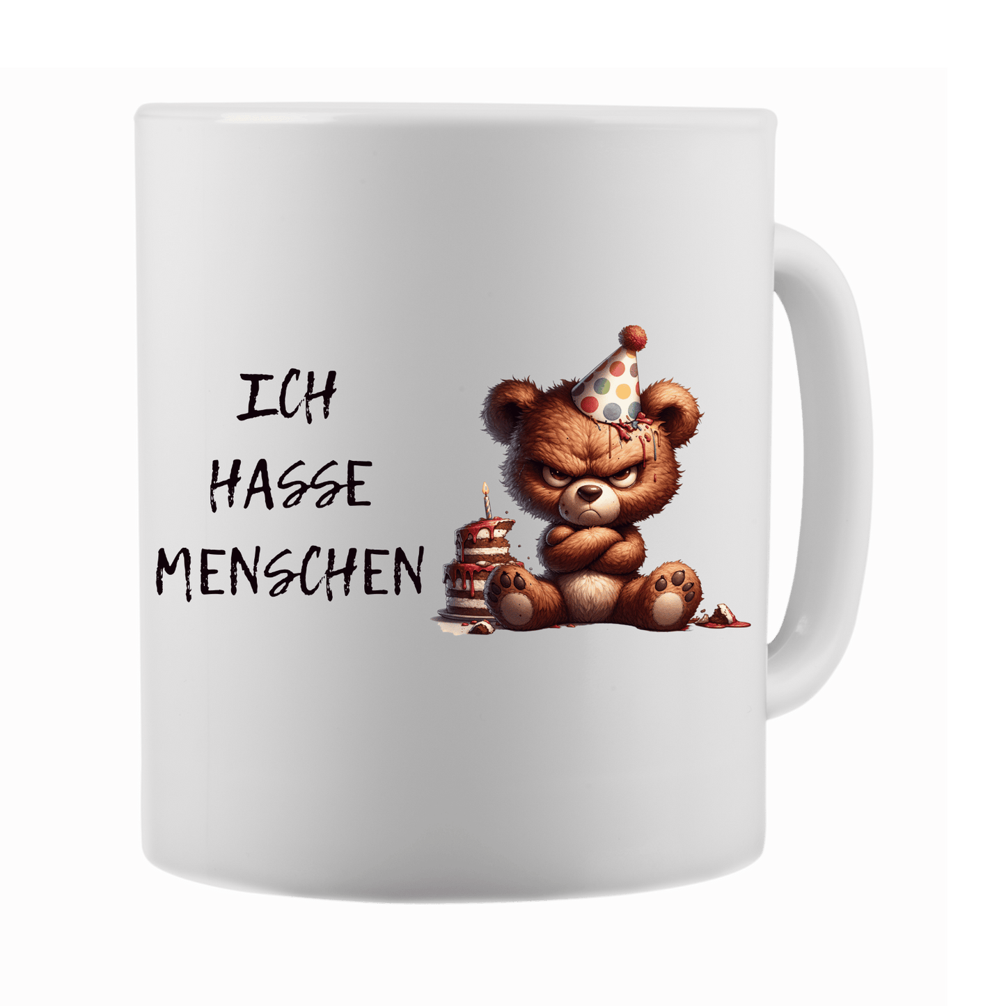 Ich hasse Menschen...Tasse lustiger Spruch