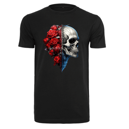 Totenkopf mit Rosen