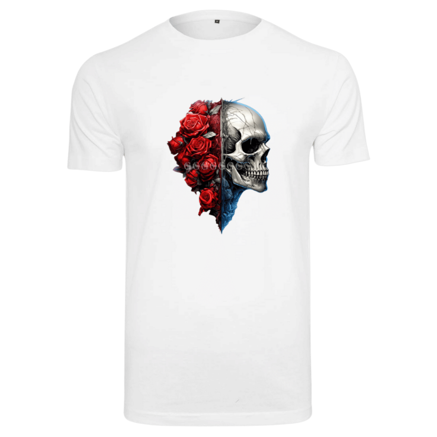 Totenkopf mit Rosen