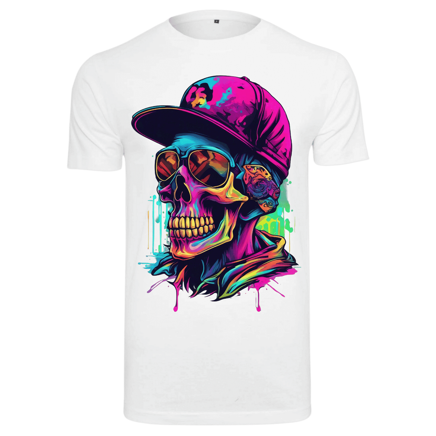 Shirt Neon Totenkopf