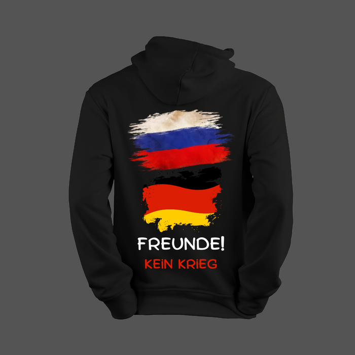 Hoodie Deutschland Russland Freunde Kein Krieg!