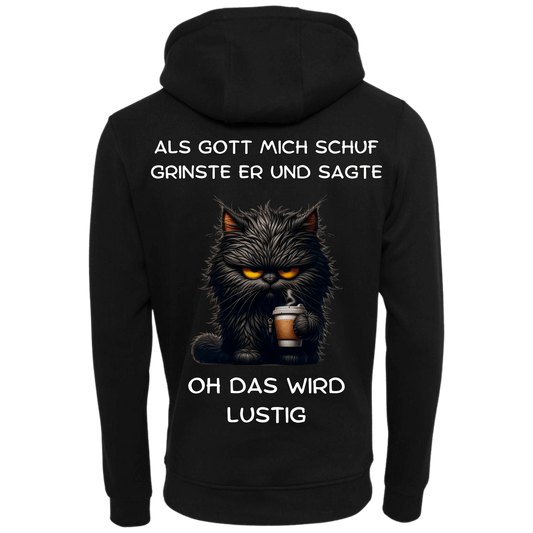 Als Gott mich schuf...-Hoodie Unisex-Lustiger Spruch