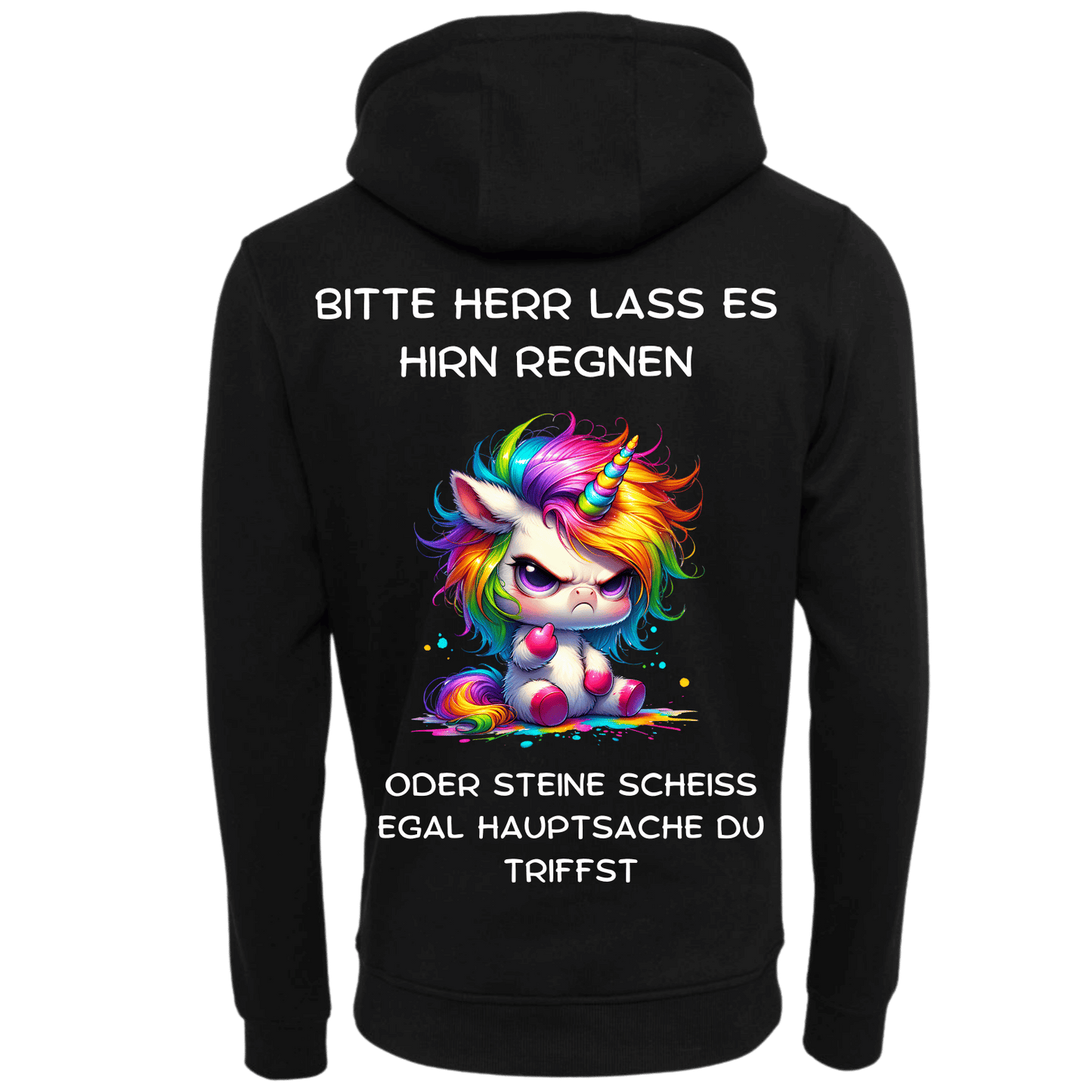 Bitte Herr lass Hirn regnen...-Hoodie Unisex-Lustiger Spruch