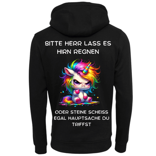 Bitte Herr lass Hirn regnen...-Hoodie Unisex-Lustiger Spruch