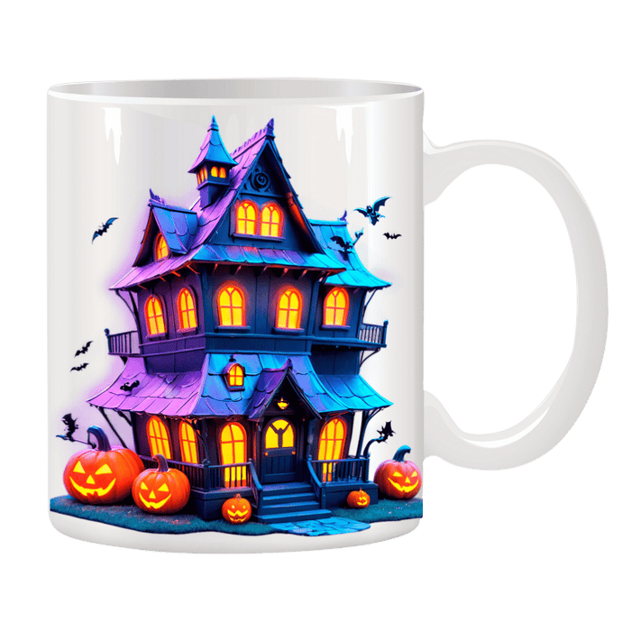 Tasse lilanes Haus