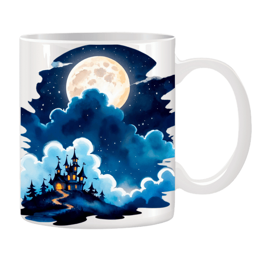 Tasse Schloss im Mondschein