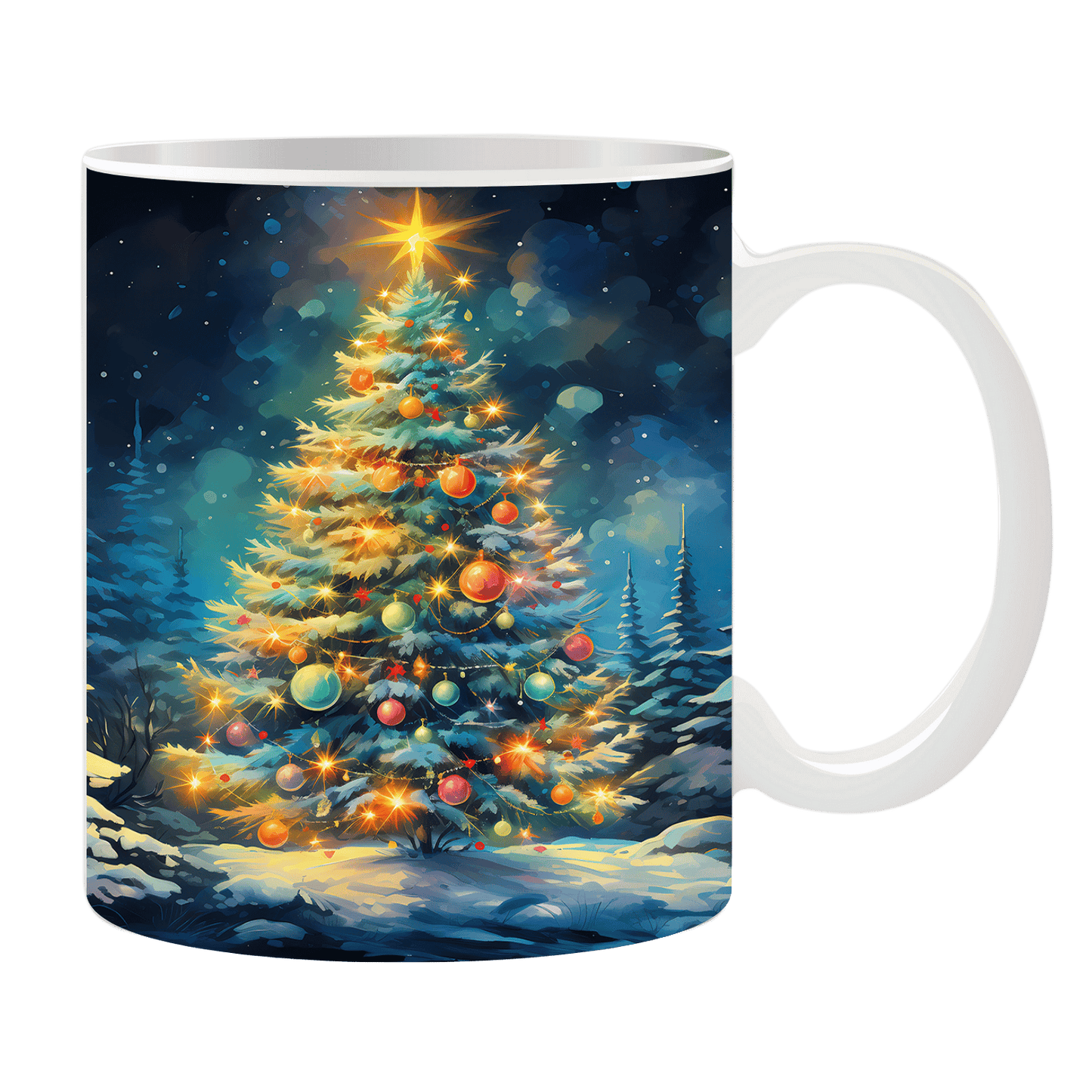Tasse Blauer Weihnachts Baum