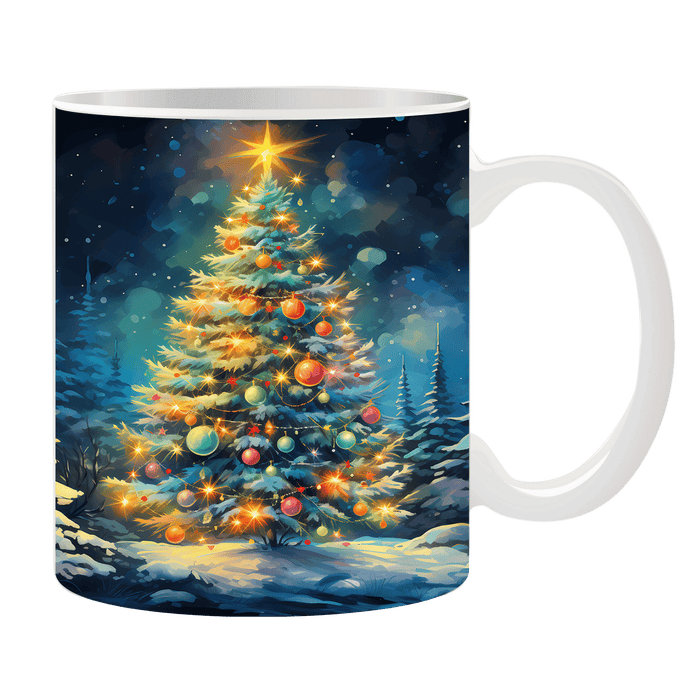 Tasse Blauer Weihnachts Baum