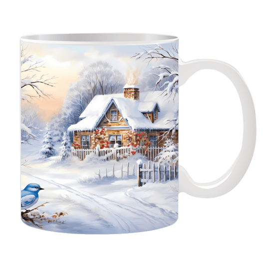Tasse Ziegelsteinhaus