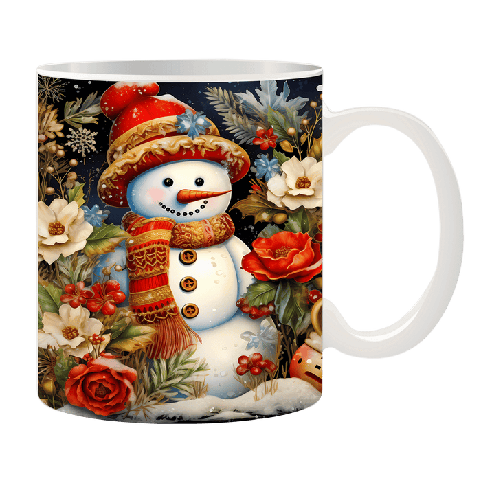 Tasse Schneeman Rot Gold