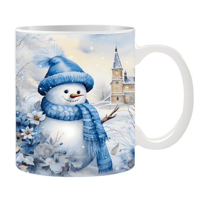 Tasse Blauer Schneeman