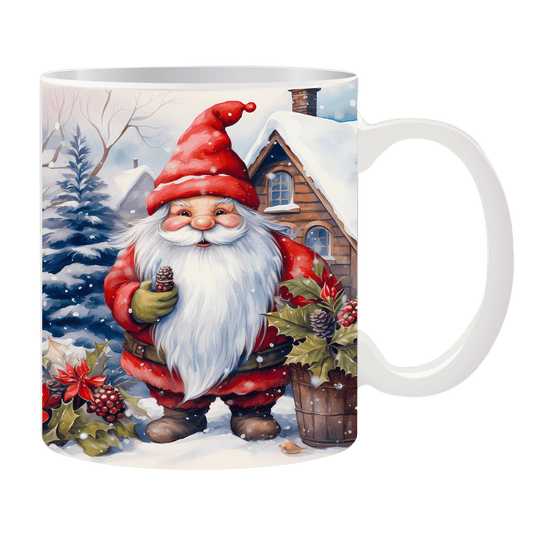 Tasse Weihnachtsmann mit Haus