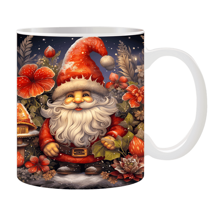 Tasse Gnome mit Blumen