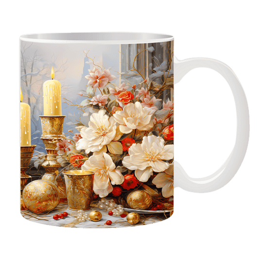 Tasse mit Kerze