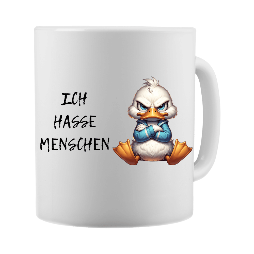 Ich hasse Menschen...Tasse lustiger Spruch