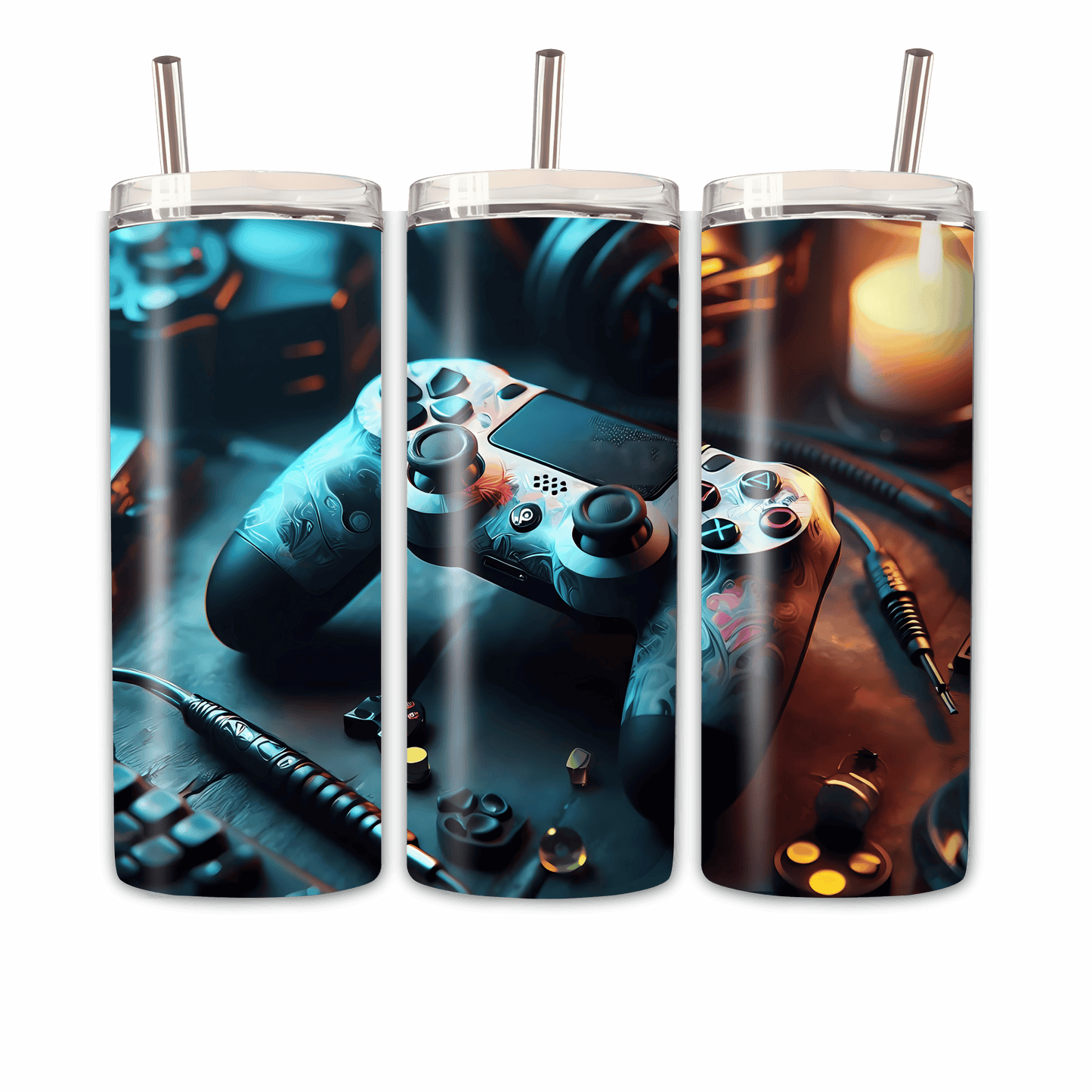 Gaming Tumbler Controller mit Kerze