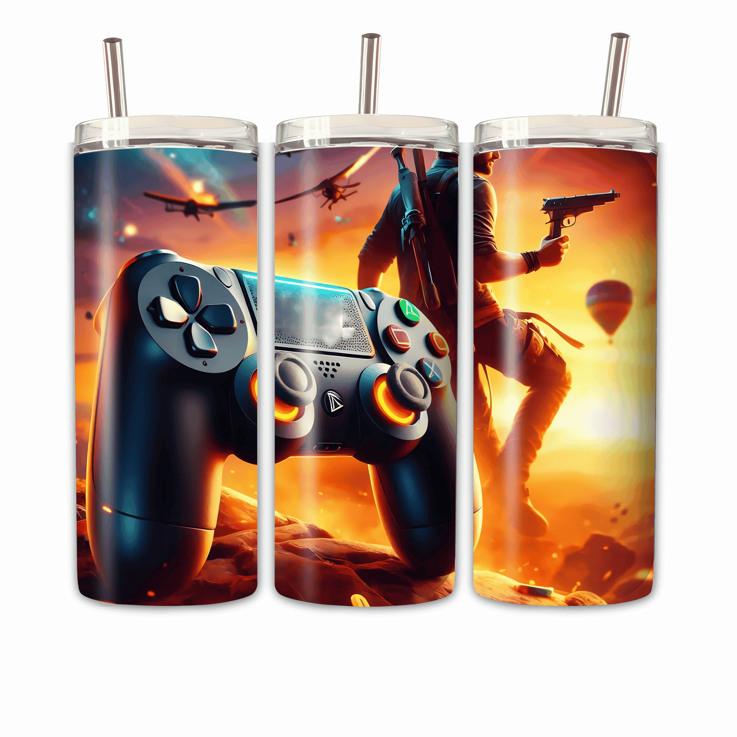 Gaming Tumbler Orangener Himmel