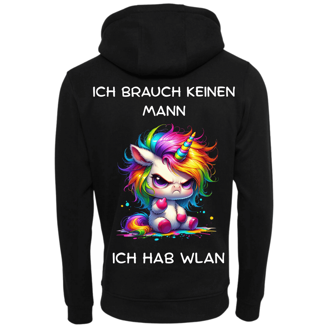 Ich brauche keinen Mann Ich habe WLAN...Hoodie Unisex-Lustiger Spruch