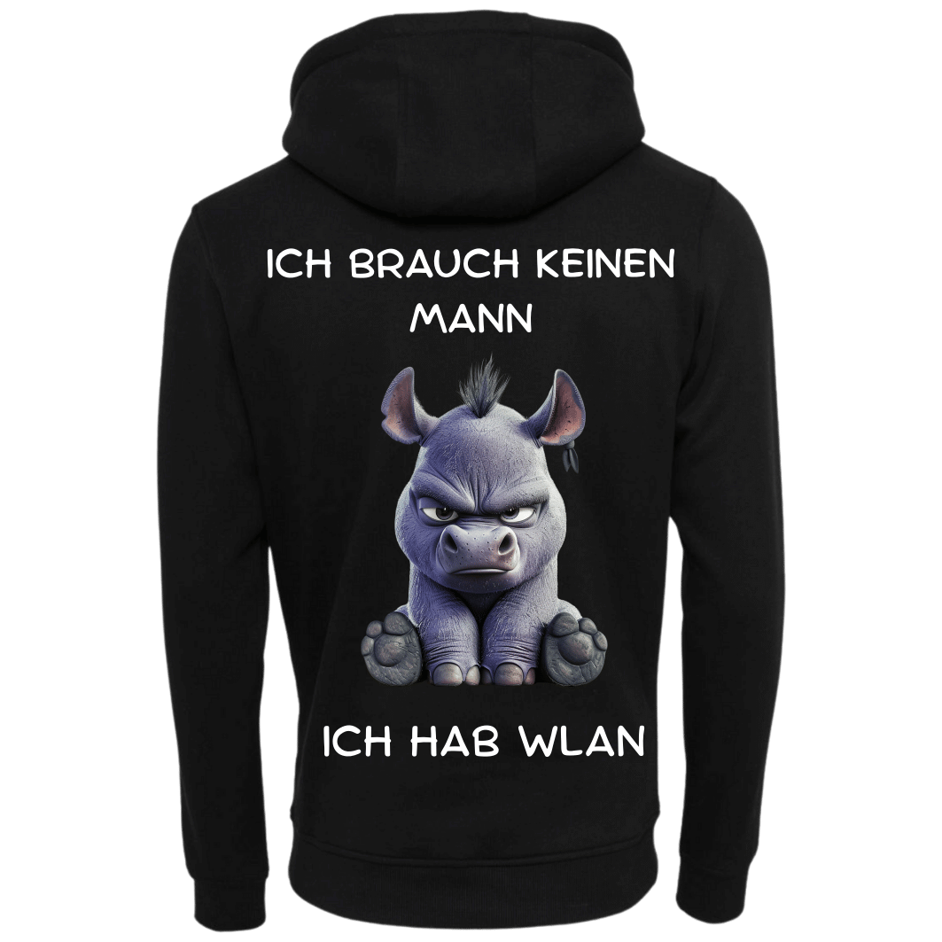 Ich brauche keinen Mann Ich habe WLAN...Hoodie Unisex-Lustiger Spruch