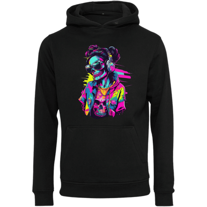 Hoodie Neon Frauentotenkopf