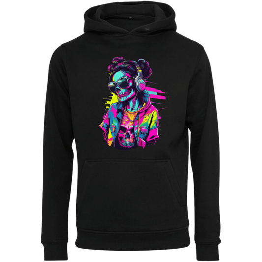 Hoodie Neon Frauentotenkopf