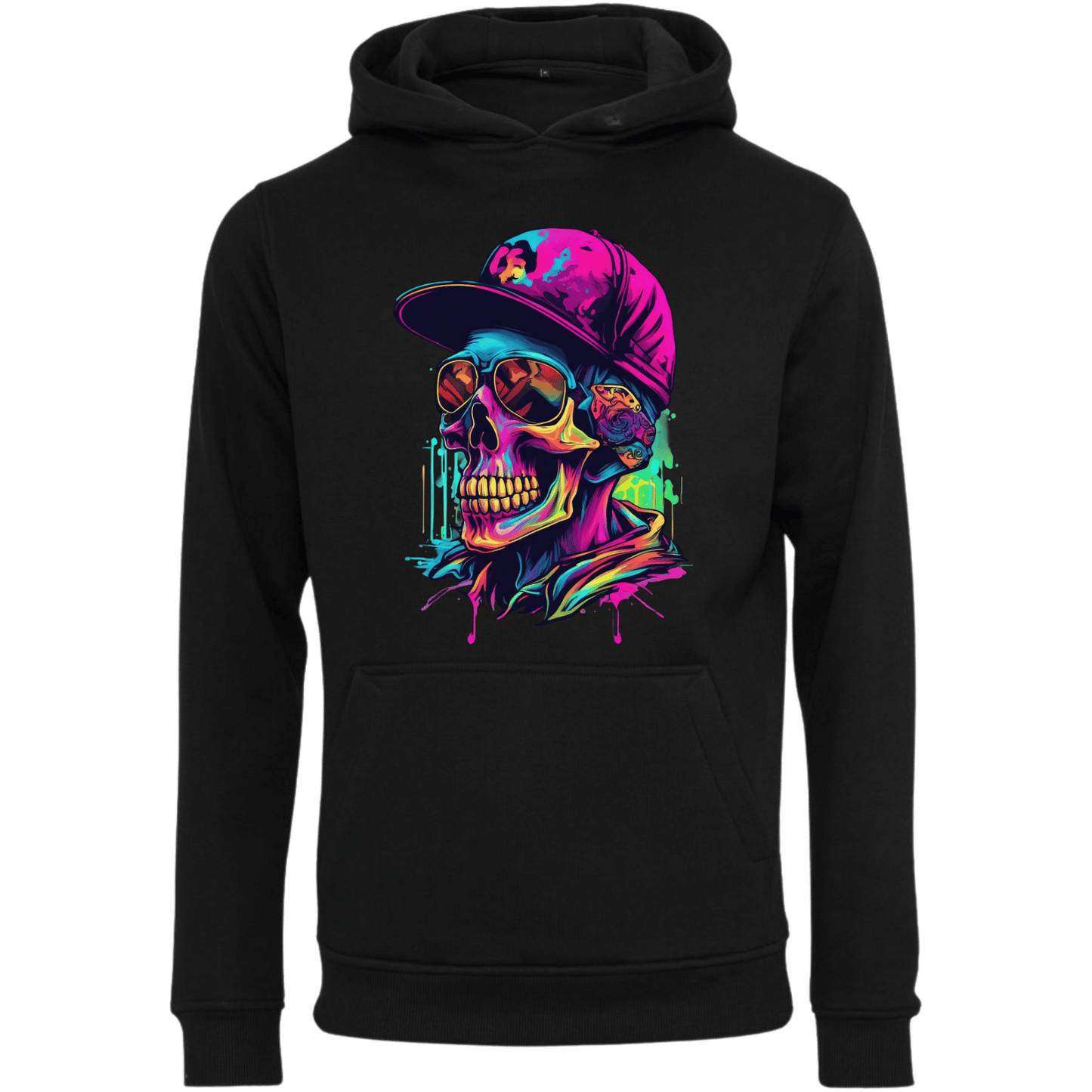 Hoodie Neon Totenkopf