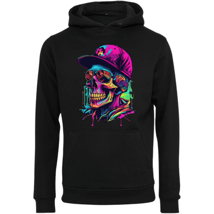 Hoodie Neon Totenkopf