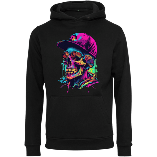 Hoodie Neon Totenkopf