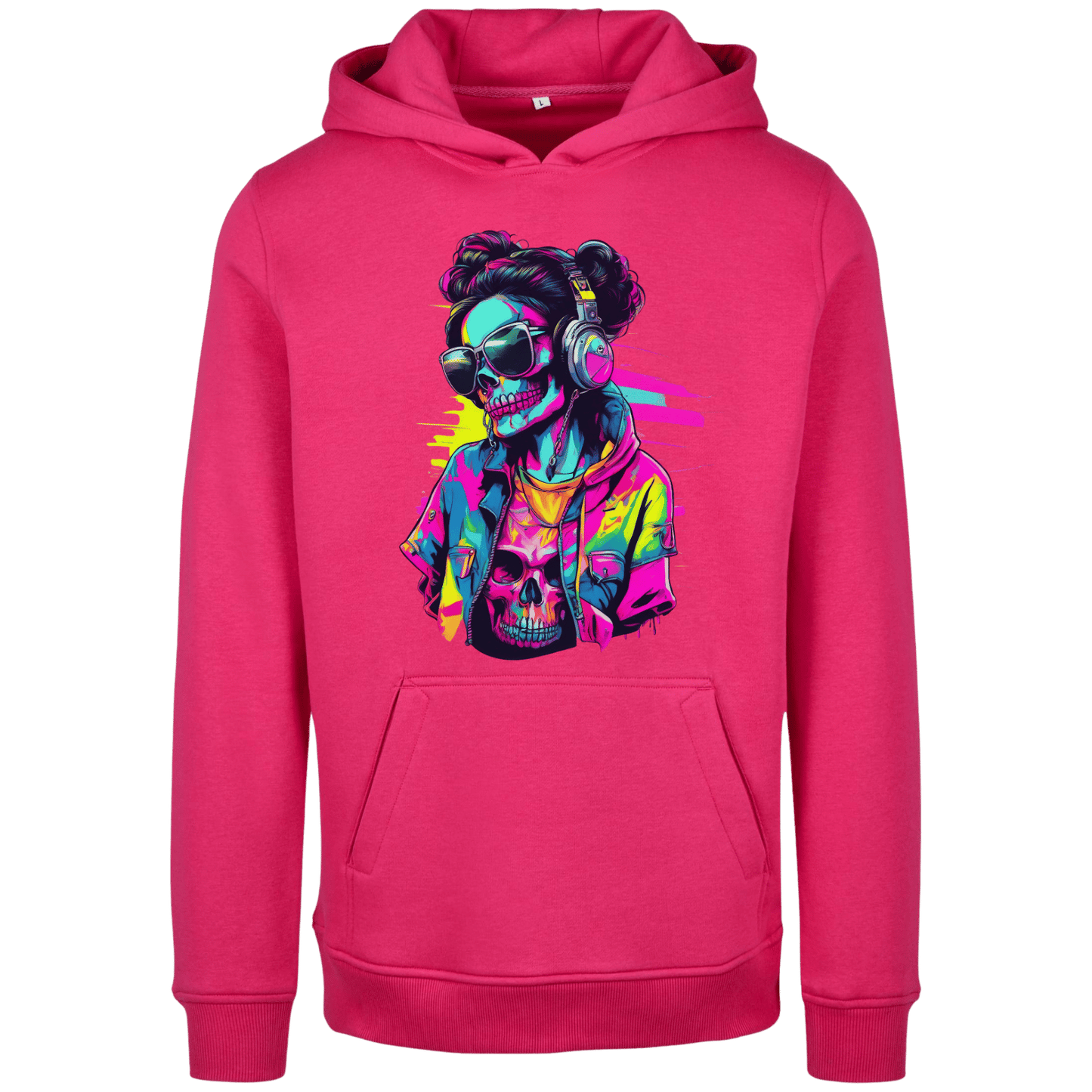 Hoodie Neon Frauentotenkopf