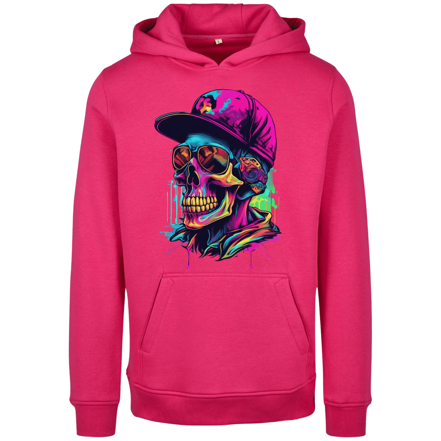 Hoodie Neon Totenkopf