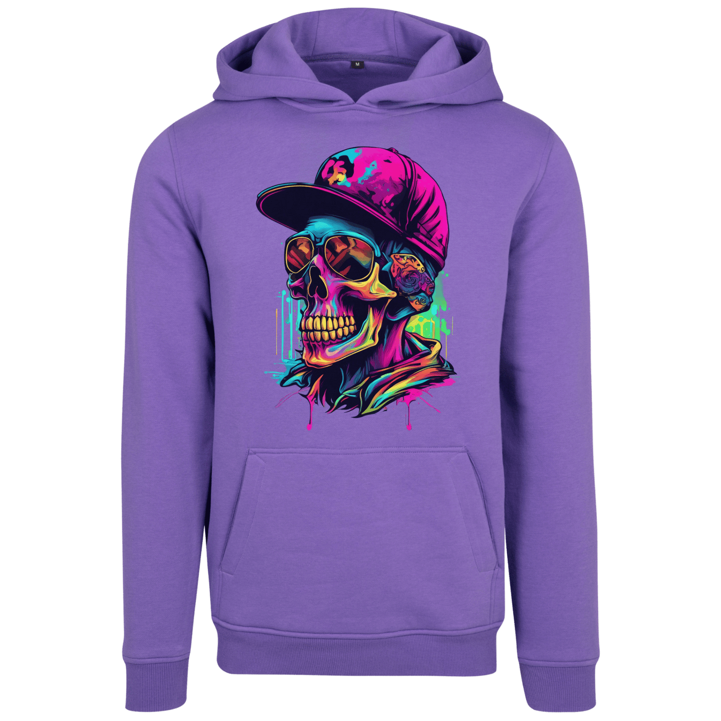Hoodie Neon Totenkopf