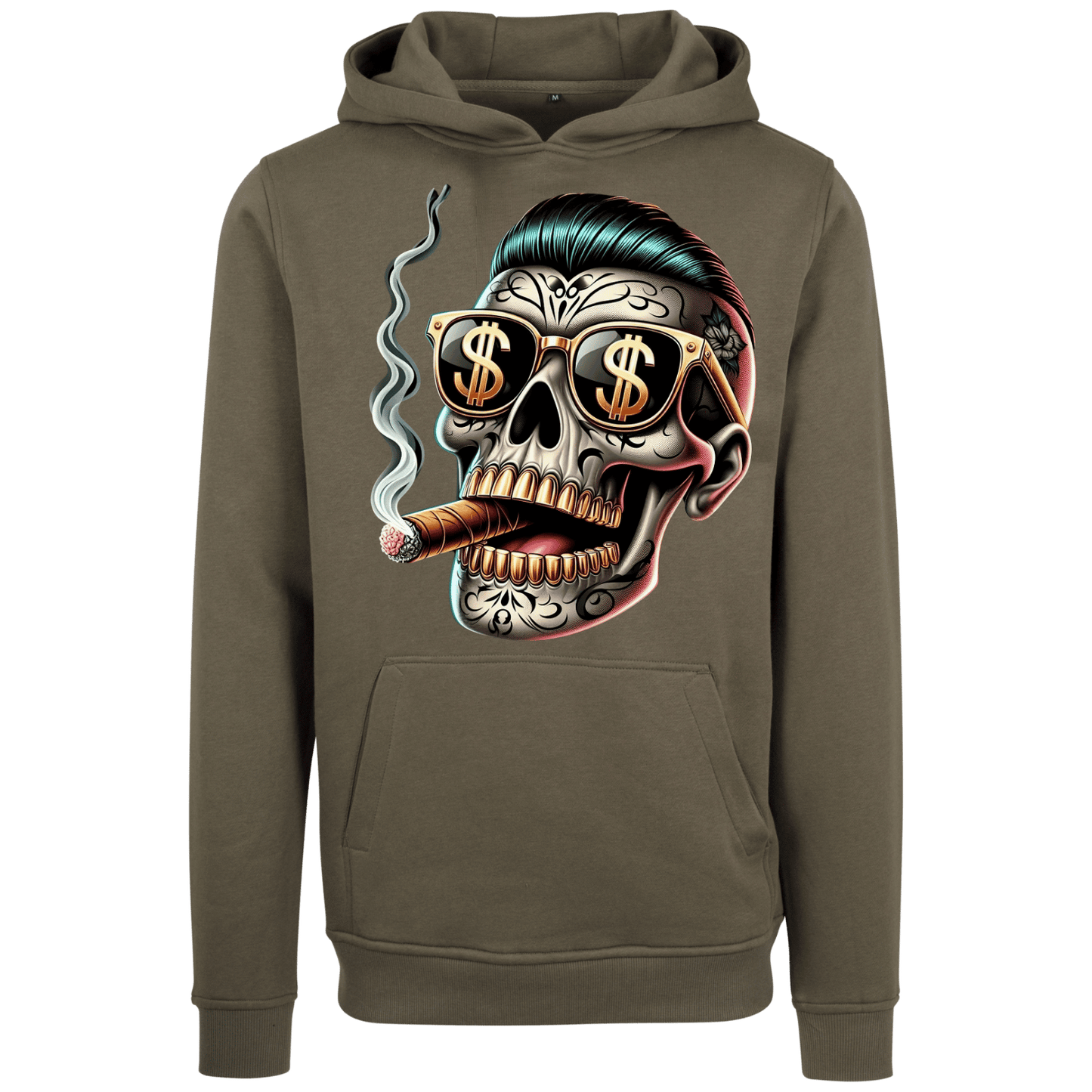 Totenkopf mit Zigarre