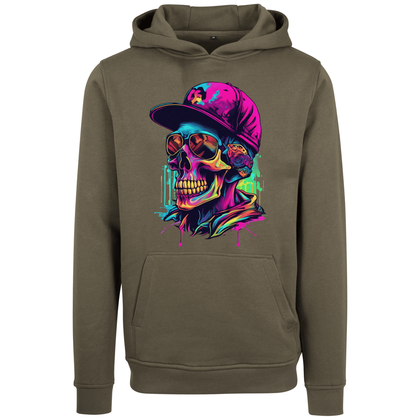 Hoodie Neon Totenkopf