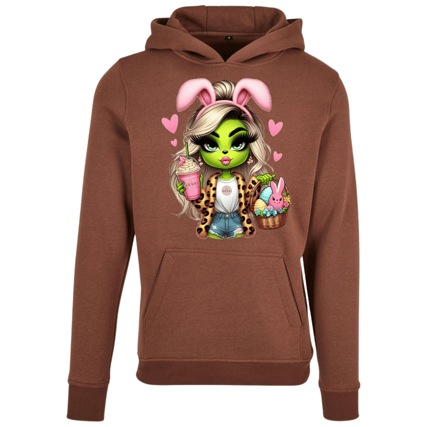 Hoodie Green Girl Bunny Ostern