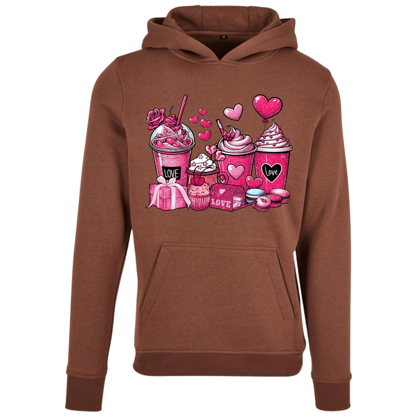 Hoodie Glitzer Kaffee