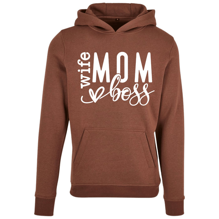 Wife mom boss hoodie dress cheap