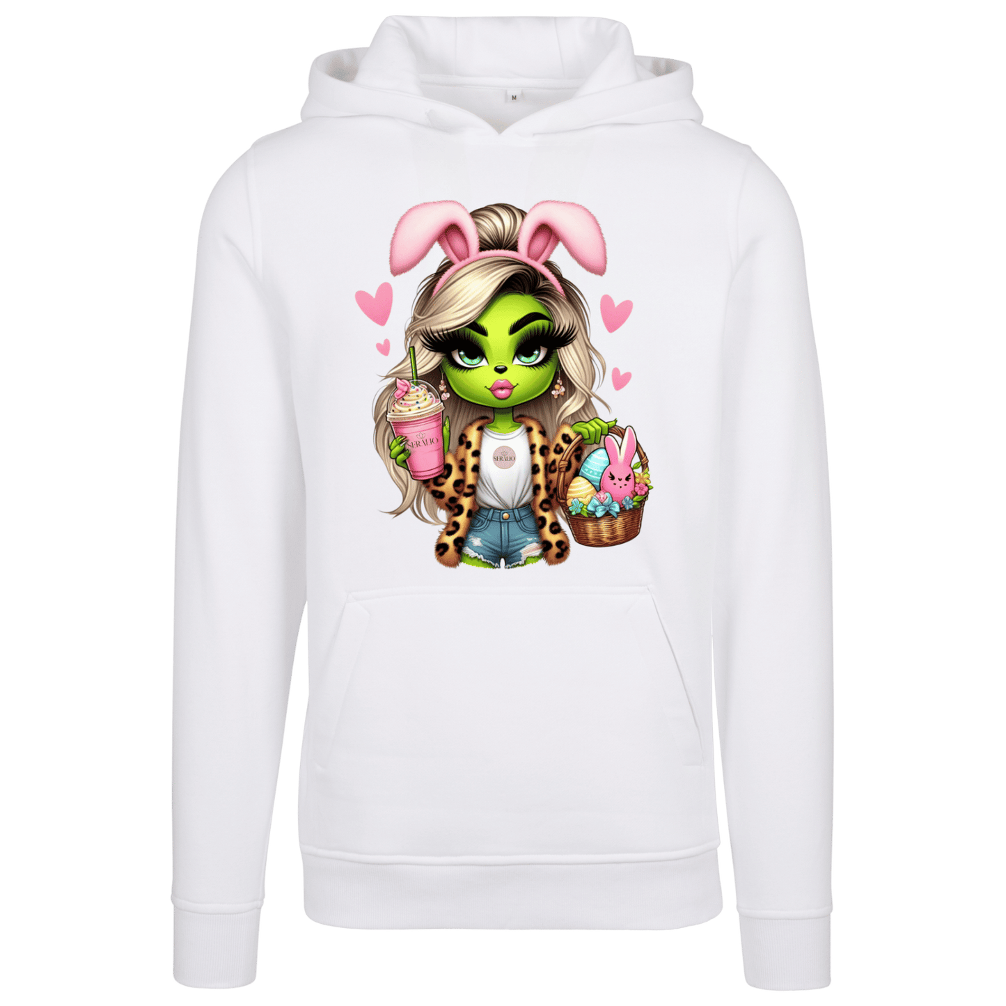 Hoodie Green Girl Bunny Ostern