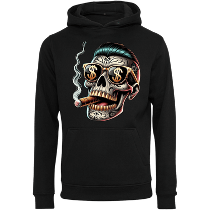Totenkopf mit Zigarre