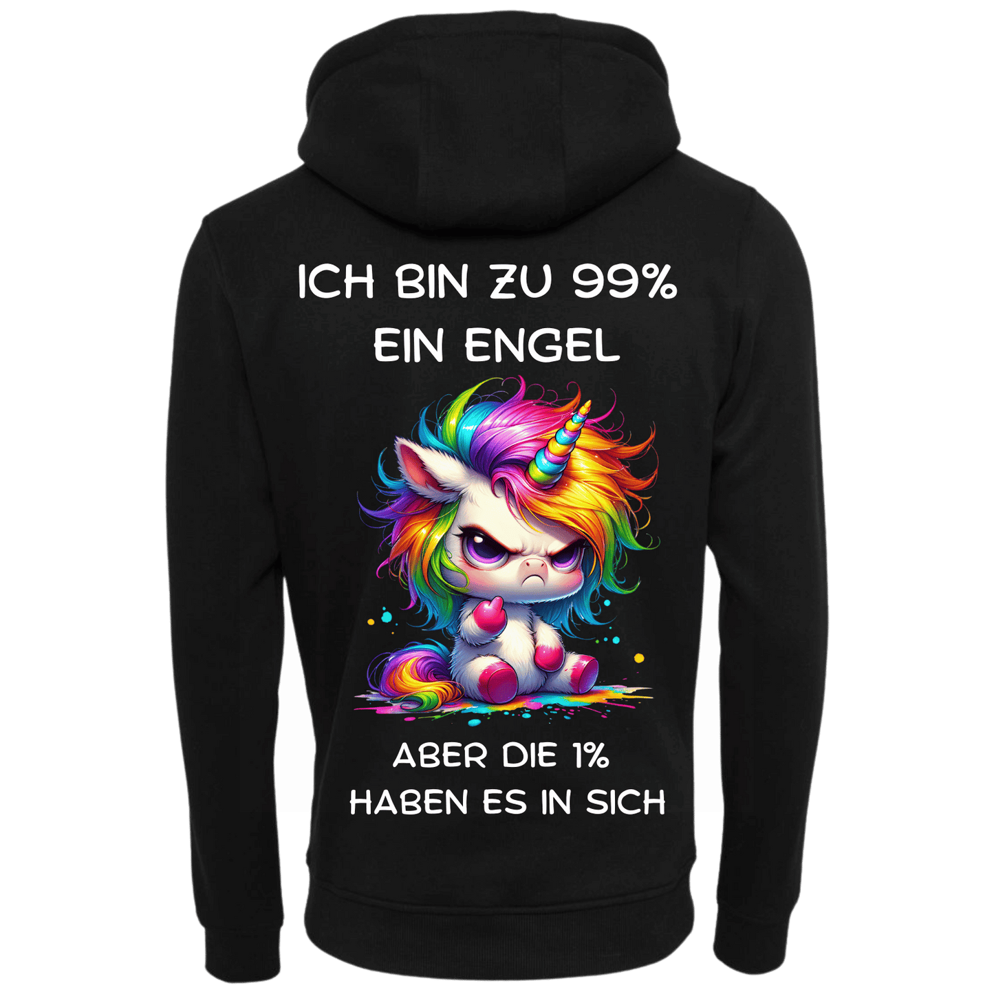 Ich bin zu 99% ein Engel...-Hoodie Unisex-Lustiger Spruch