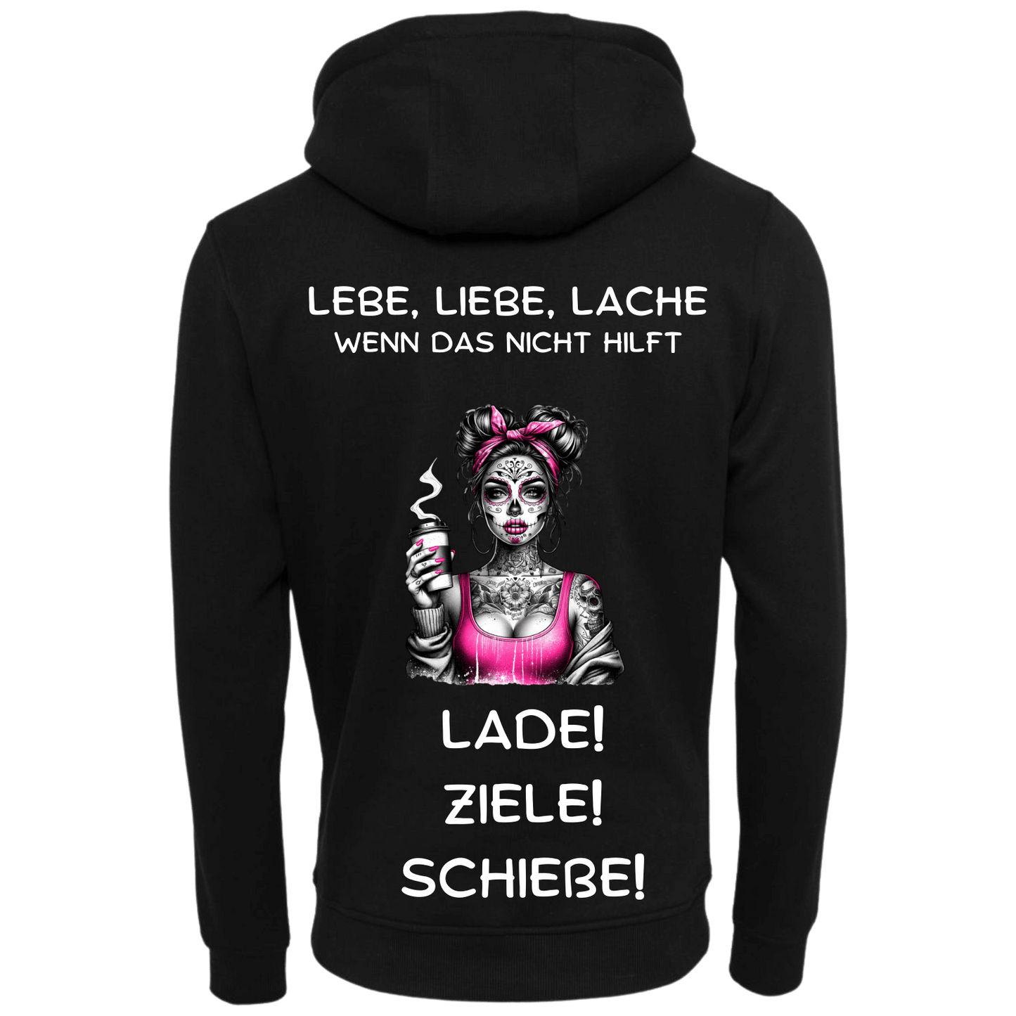 Lebe Liebe Lache...-Hoodie Unisex-Lustiger Spruch
