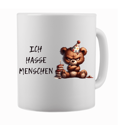 Ich hasse Menschen...Tasse lustiger Spruch