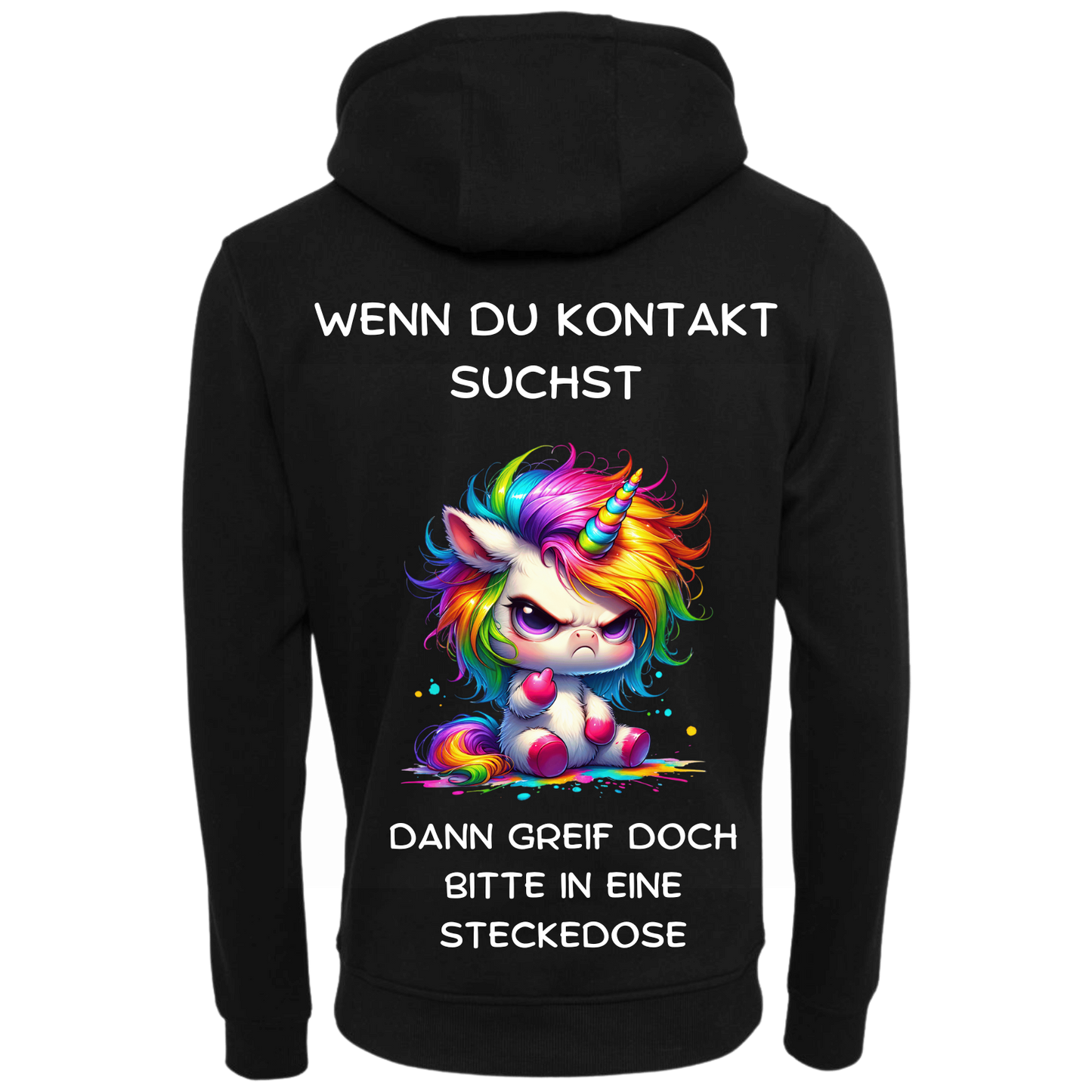 Wenn du Kontakt suchst...-Hoodie Unisex-Lustiger Spruch