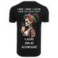 Lebe Liebe Lache wenn das nicht hilft Lade Ziele Schiesse...-T-Shirt Unisex-Lustiger Spruch