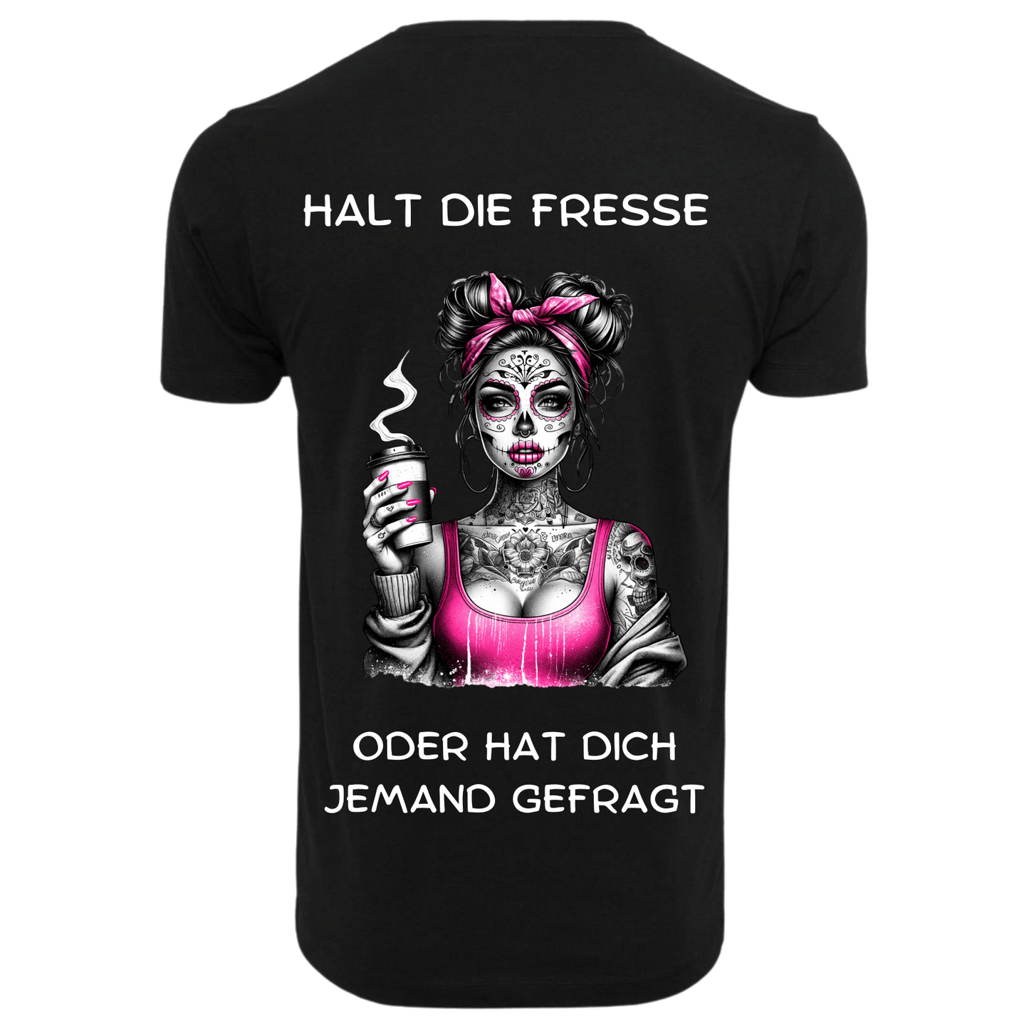 HALT DIE FRESSE...- T-ShirtUnisex-Lustiger Spruch