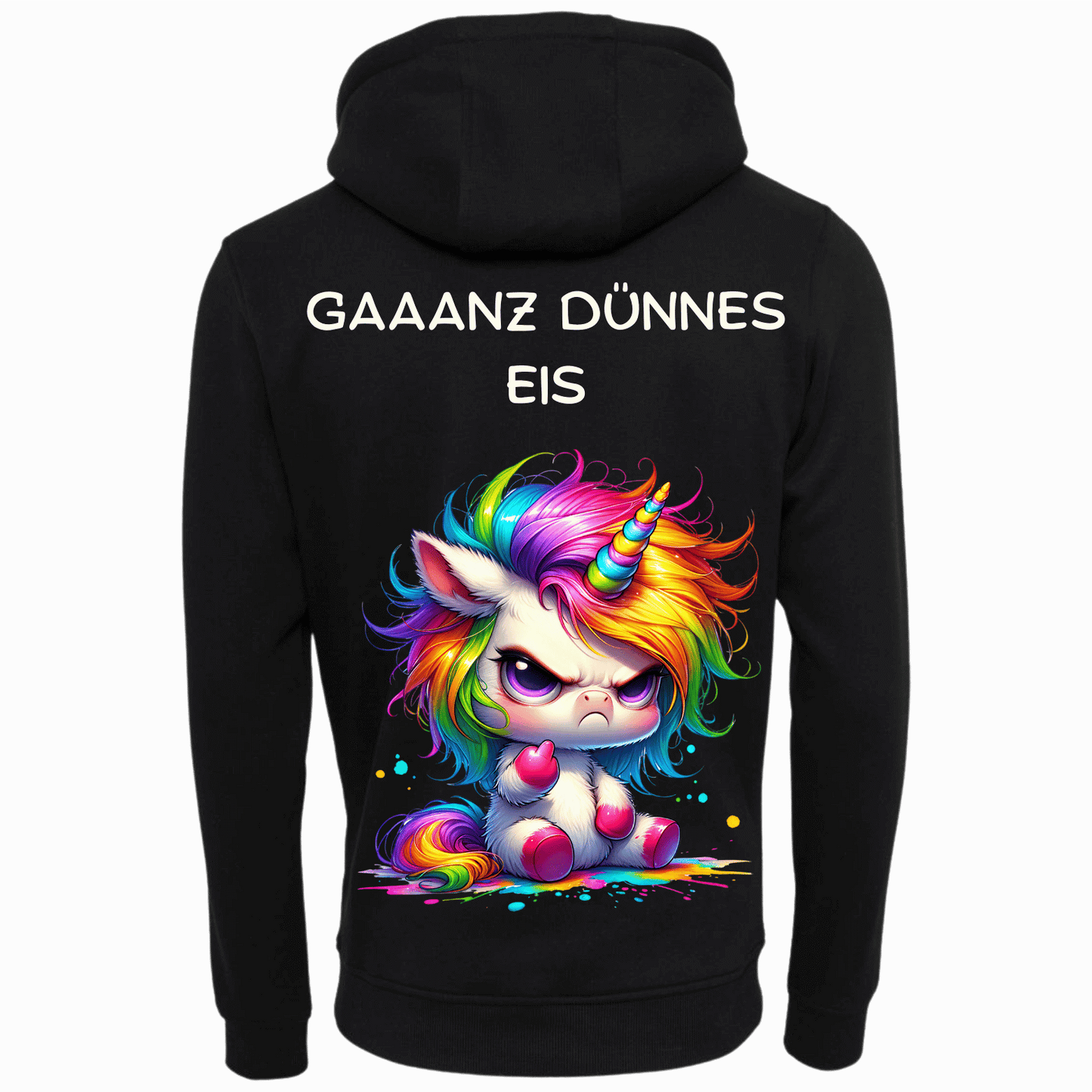 Ganz Dünnes Eis...-Hoodie Unisex-Lustiger Spruch